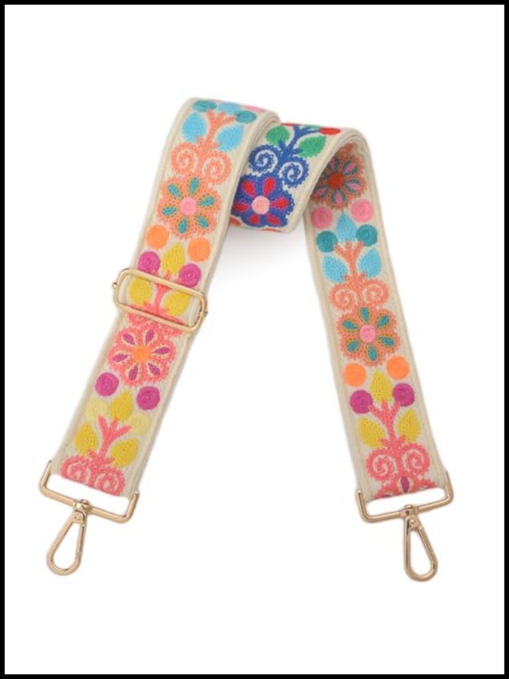 Crochet Flower Wide Purse Strap Replacement Crossbody Adjustable Handbag Guitar